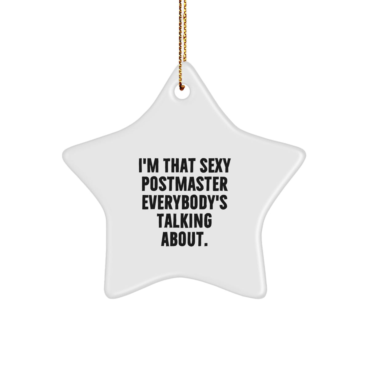 Bold Postmaster Star Ornament Christmas Gift for Roommates Memento - Image 1