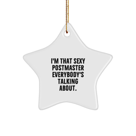 Bold Postmaster Star Ornament Christmas Gift for Roommates Memento - Image 1