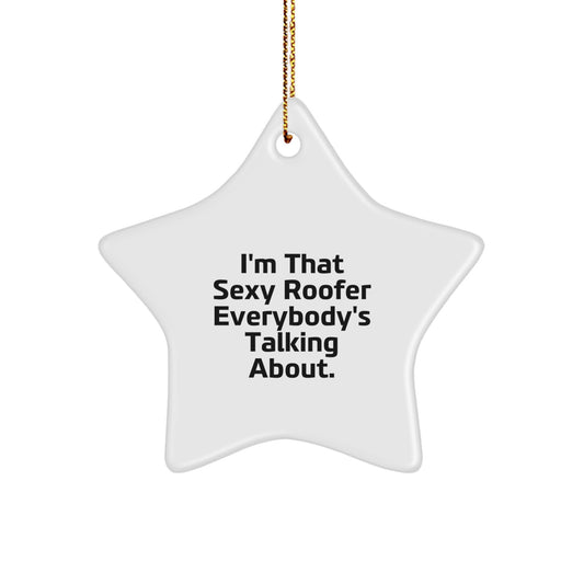 Roofer Keepsake Christmas Star Ornament for Him Gift Bright Vivid - Image 1