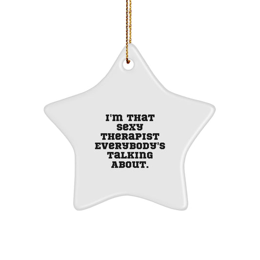 Sassy Therapist Novelty Bright Christmas Ornament for Friends Gift - Image 1