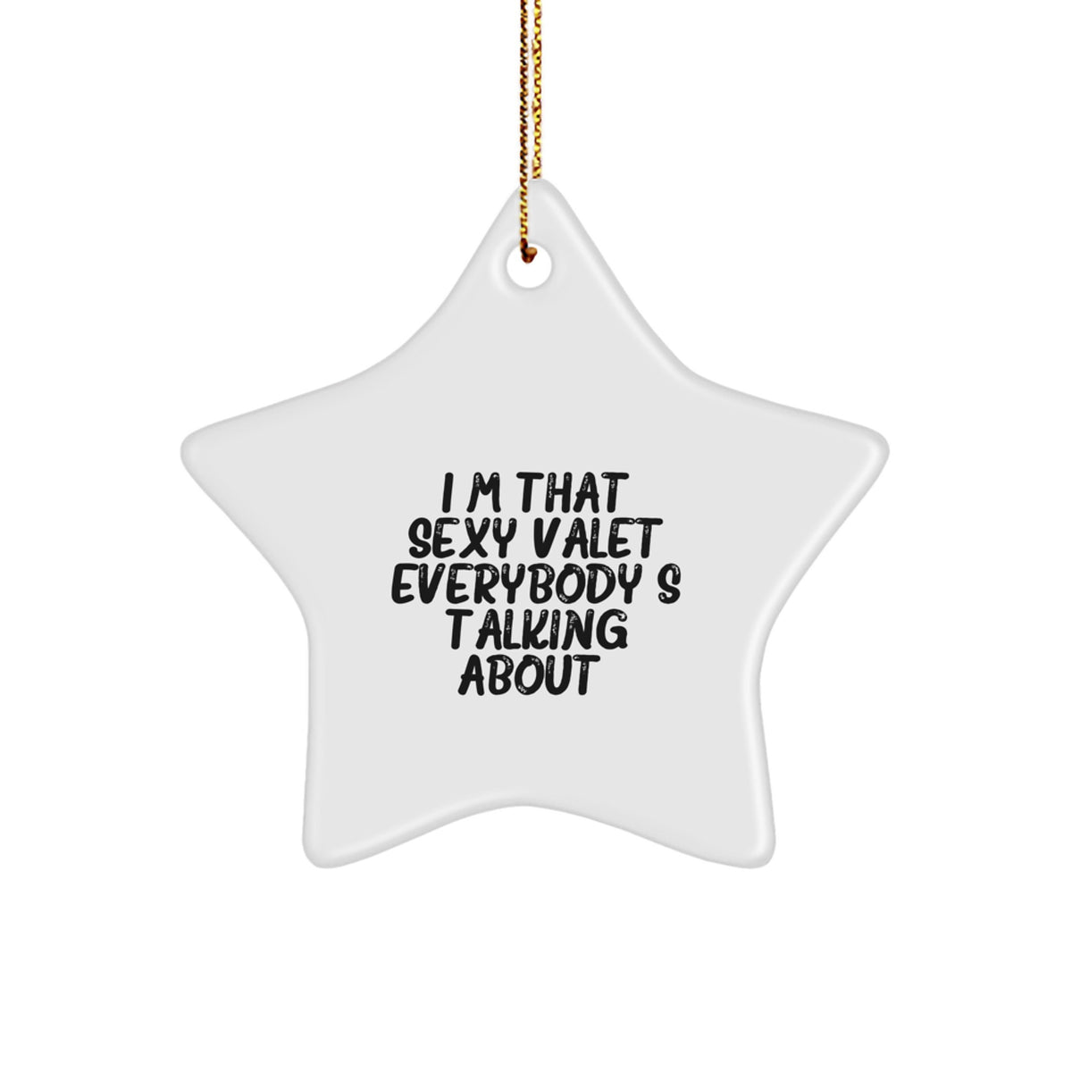 White Star Christmas Ornament Idea Valet Gift Holiday for Coworkers - Image 1