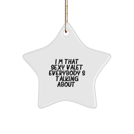 White Star Christmas Ornament Idea Valet Gift Holiday for Coworkers - Image 1