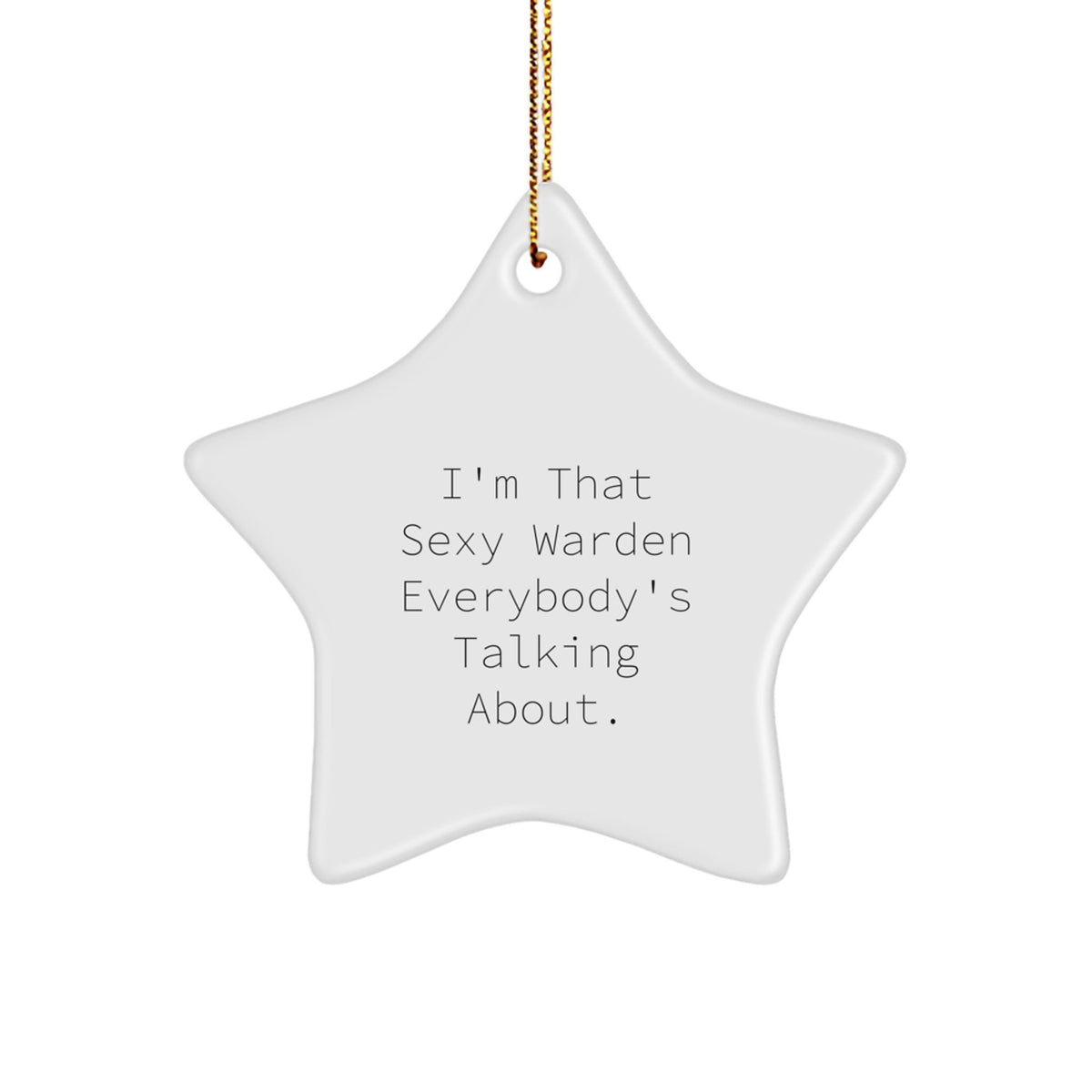 Warden Star Ornament Novelty Bold Christmas Gift for Friends - Image 1