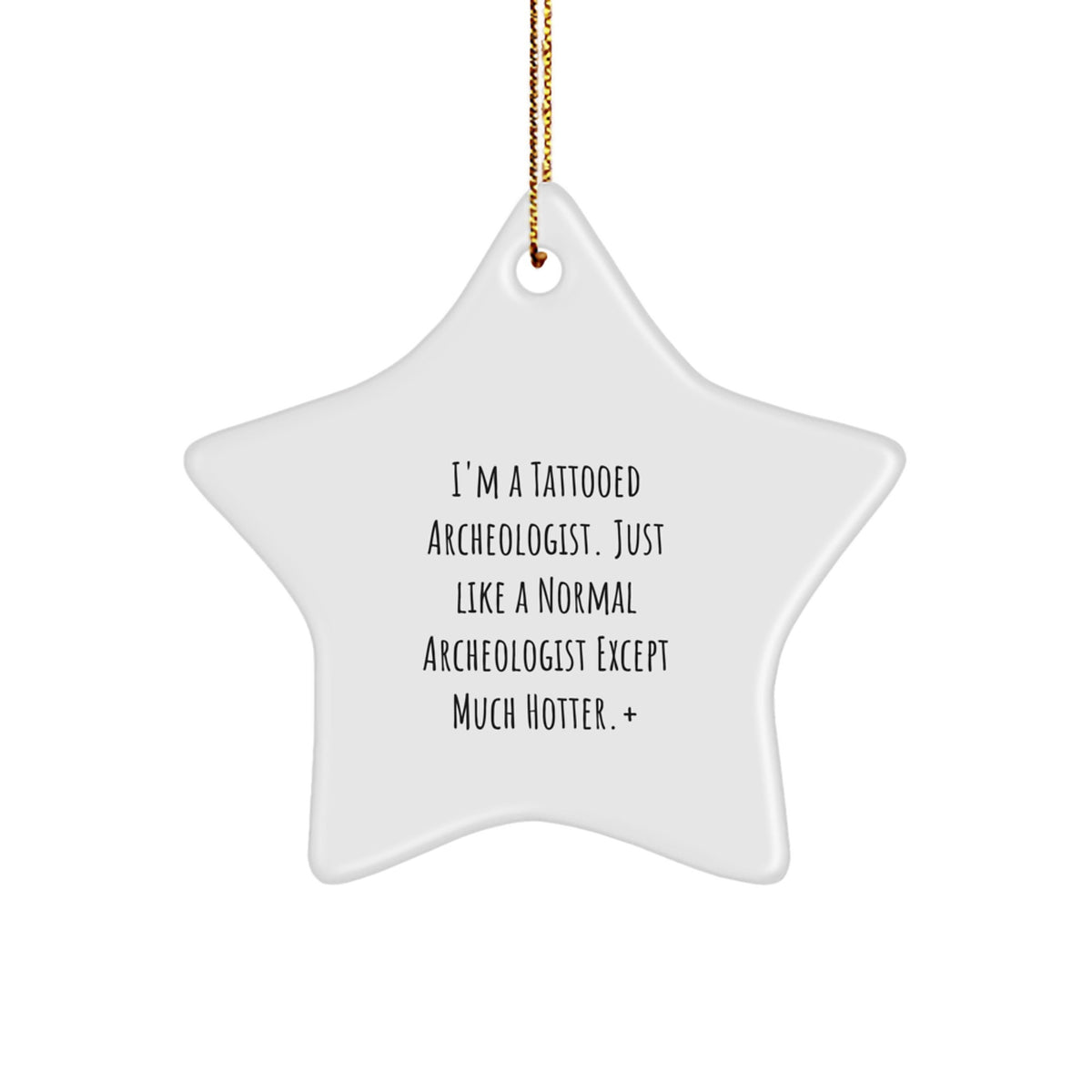 Christmas Gift Playful Tattooed Archeologist Star Ornament for Teens - Image 1