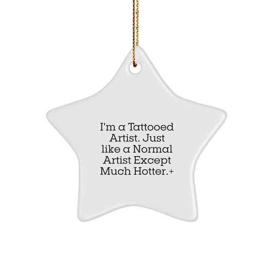 Artist Star Ornament Keepsake for Him Vibrant Christmas Gift Glow - Image 1