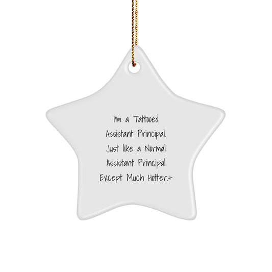 Christmas Ornament Gift for Kids - Favorite Tattooed Assistant Principal - Image 1