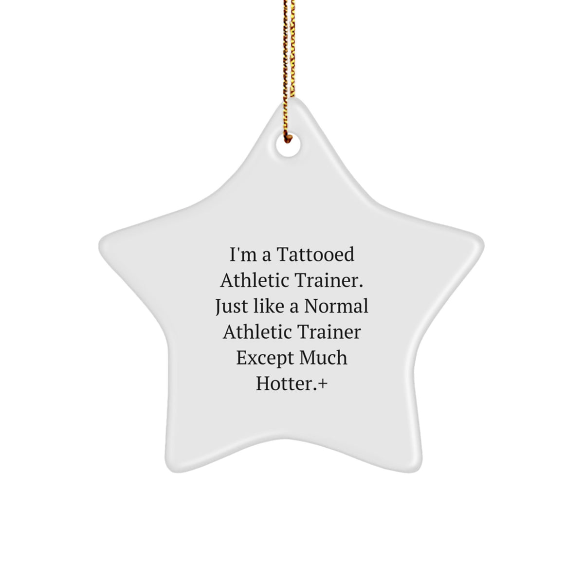 Bold Tattooed Athletic Trainer Christmas Ornament for Friends Gift - Image 1