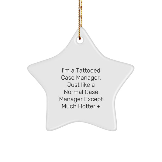 Christmas Ornament Gift for a Colleague Tattooed Case Manager Companion - Image 1