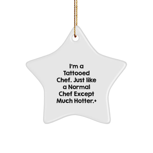 Christmas Gift Chef Star Ornament for Her Present Vivid Keepsake - Image 1
