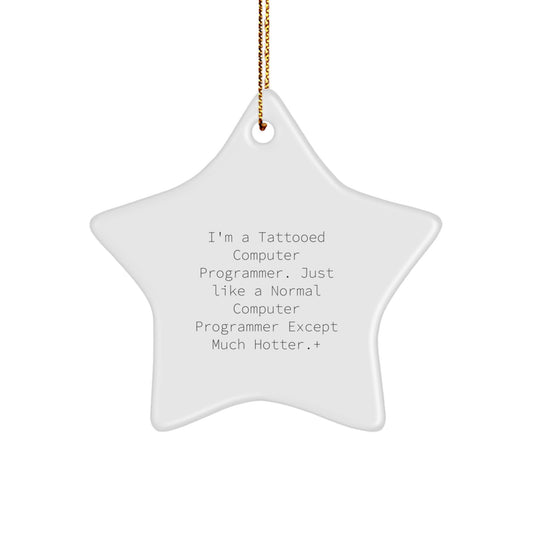 Computer Programmer Star Ornament for Family Treasure Christmas Gift - Image 1