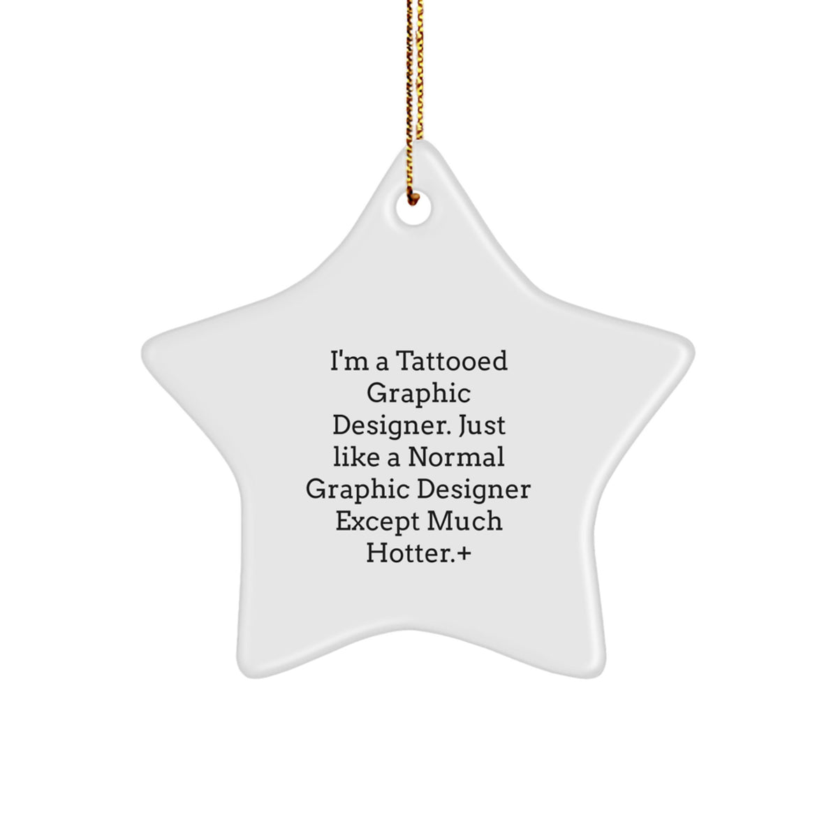 Graphic Designer Star Ornament for Neighbors Collectible Christmas Gift - Image 1