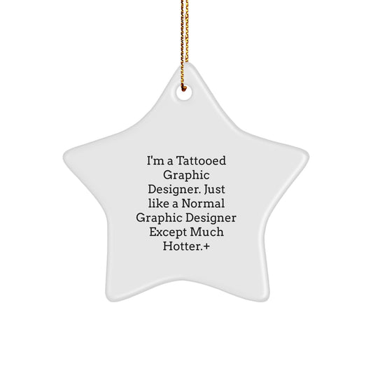 Graphic Designer Star Ornament for Neighbors Collectible Christmas Gift - Image 1