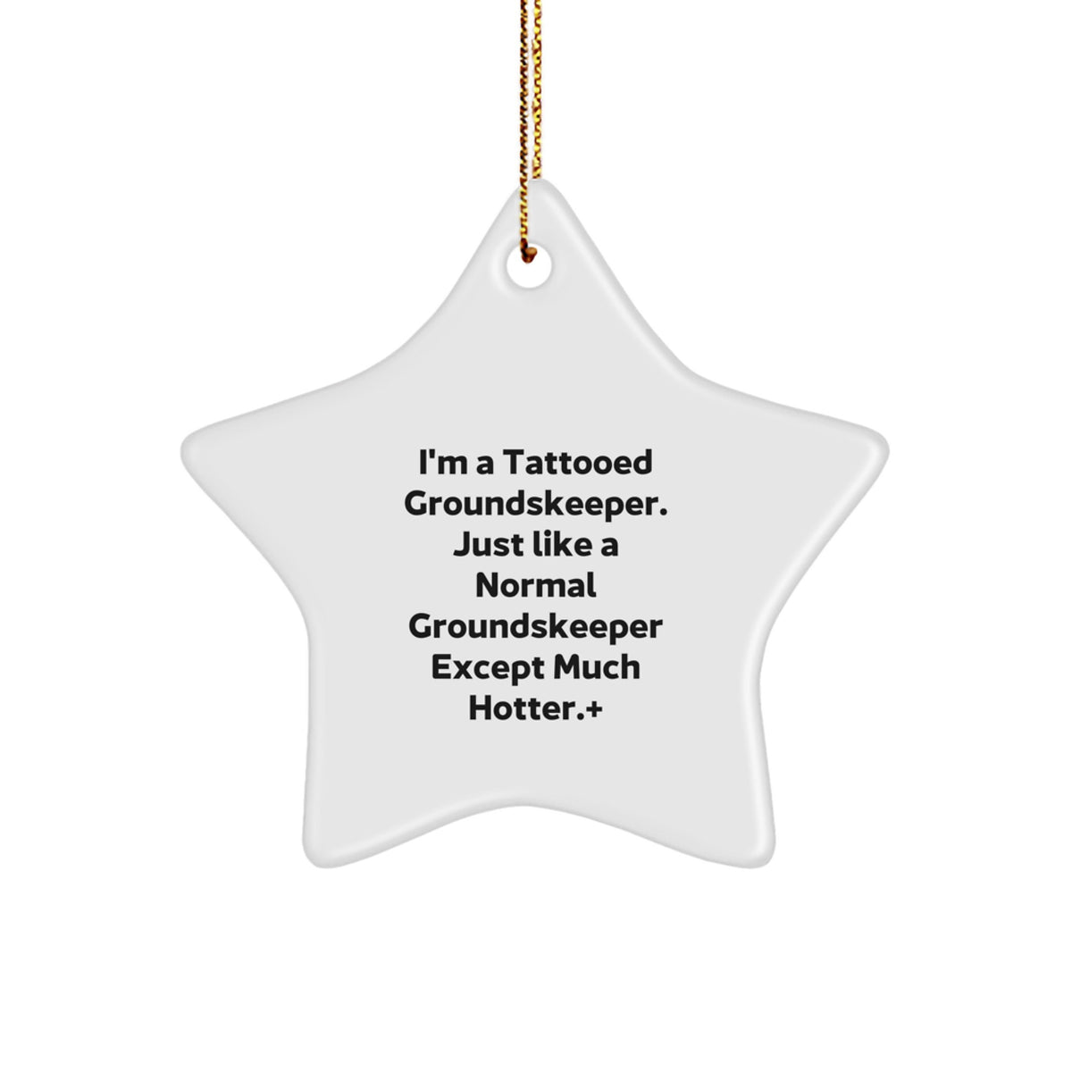 Christmas Gift for Her Groundskeeper White Star Ornament Present - Image 1