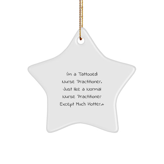 Christmas Surprise Gift Nurse Practitioner Star Ornament for Teens - Image 1