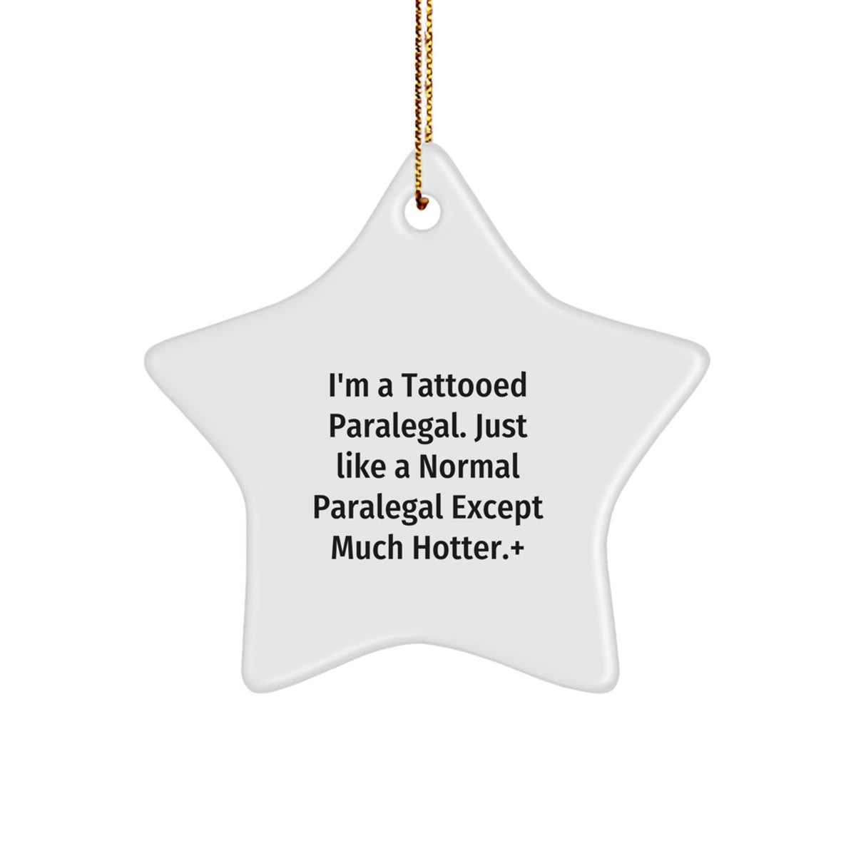 Christmas Ornament Gift Tattooed Paralegal Star Keepsake for Coworkers - Image 1