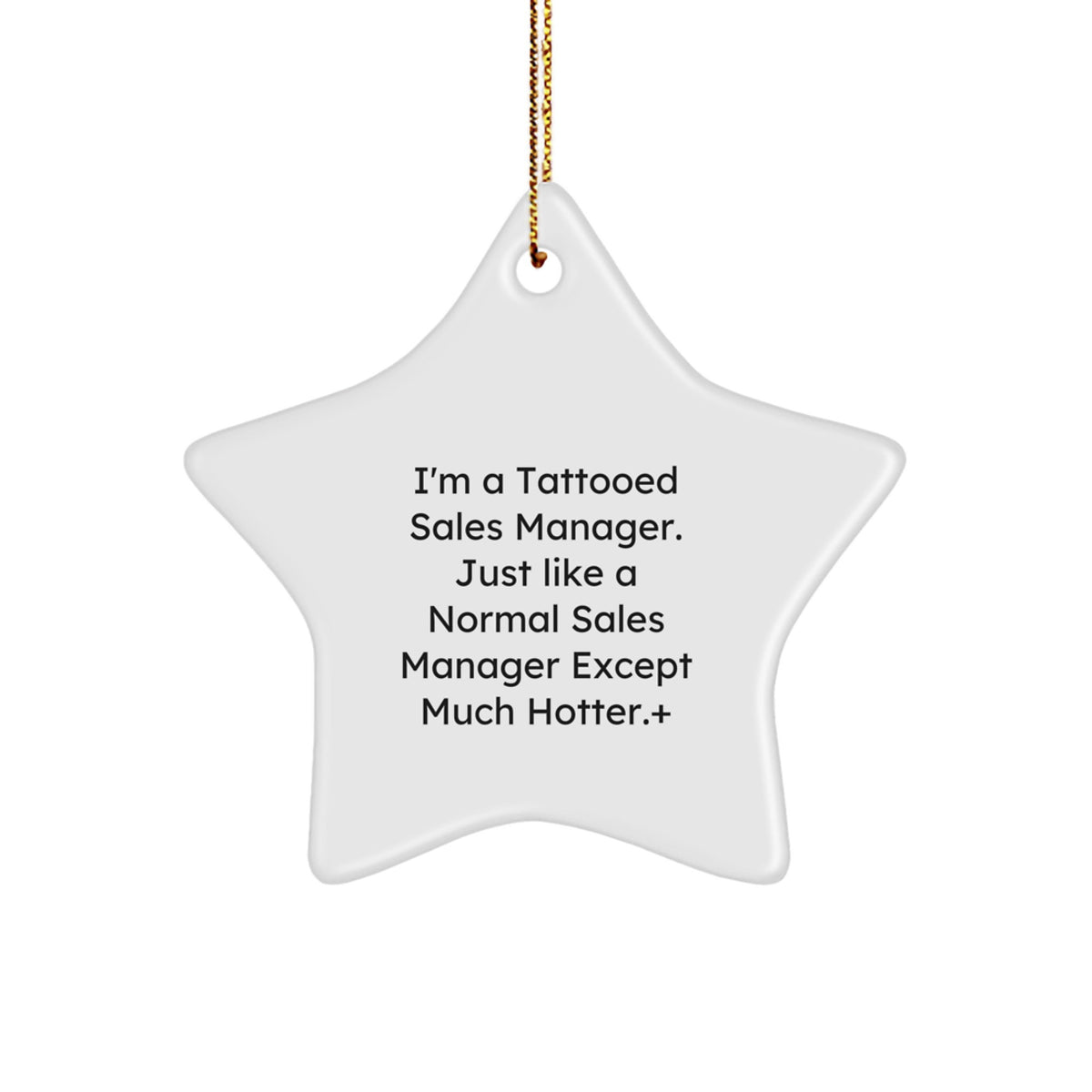 Sales Manager Star Ornament for a Best Friend Companion Christmas Gift - Image 1