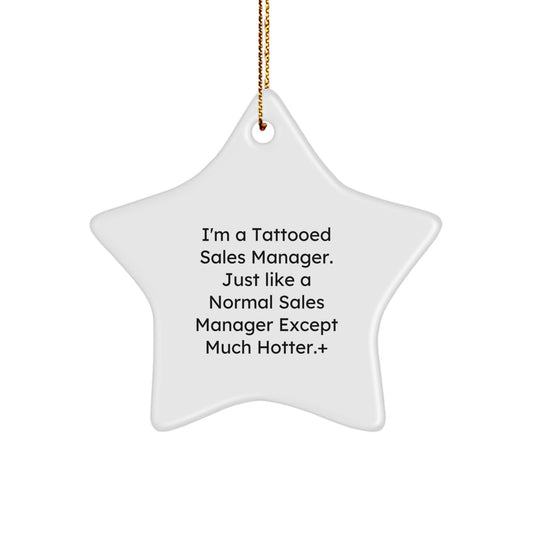 Sales Manager Star Ornament for a Best Friend Companion Christmas Gift - Image 1