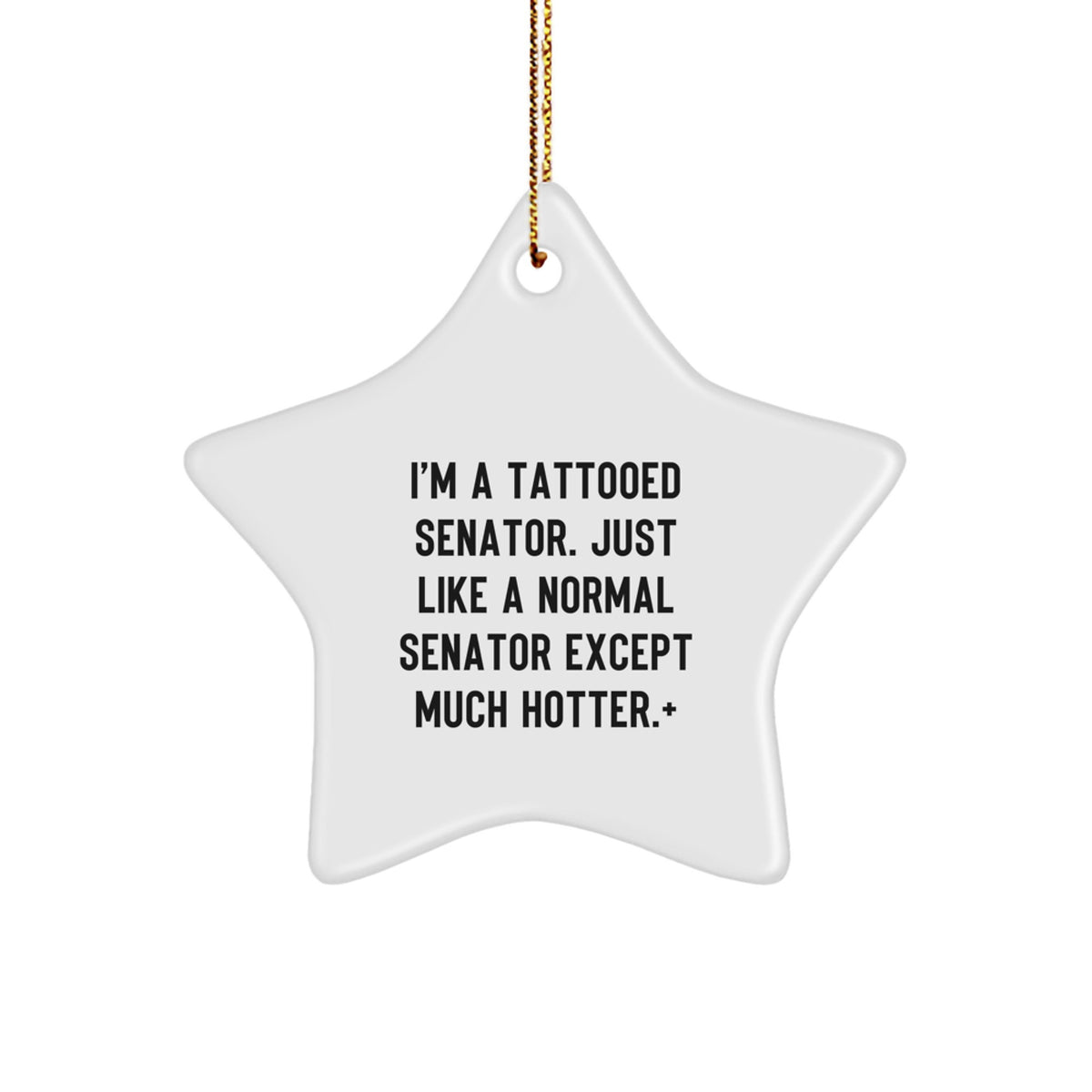 Christmas Gift for Her Senator Star Ornament Keepsake Present - Image 1