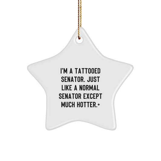 Christmas Gift for Her Senator Star Ornament Keepsake Present - Image 1