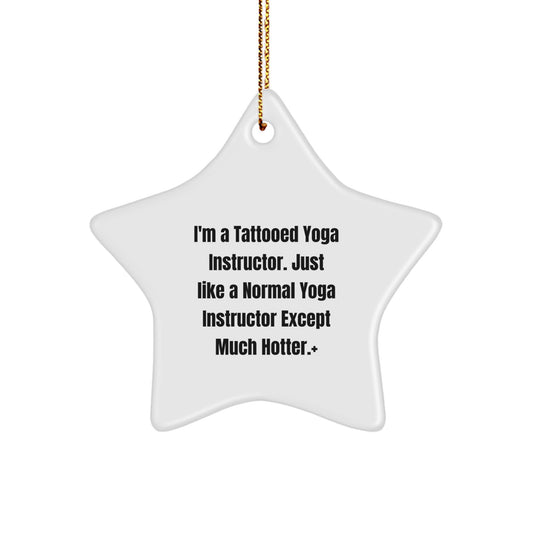 Christmas Gift A Christmas Ornament for Her - Tattooed Yoga Instructor - Image 1