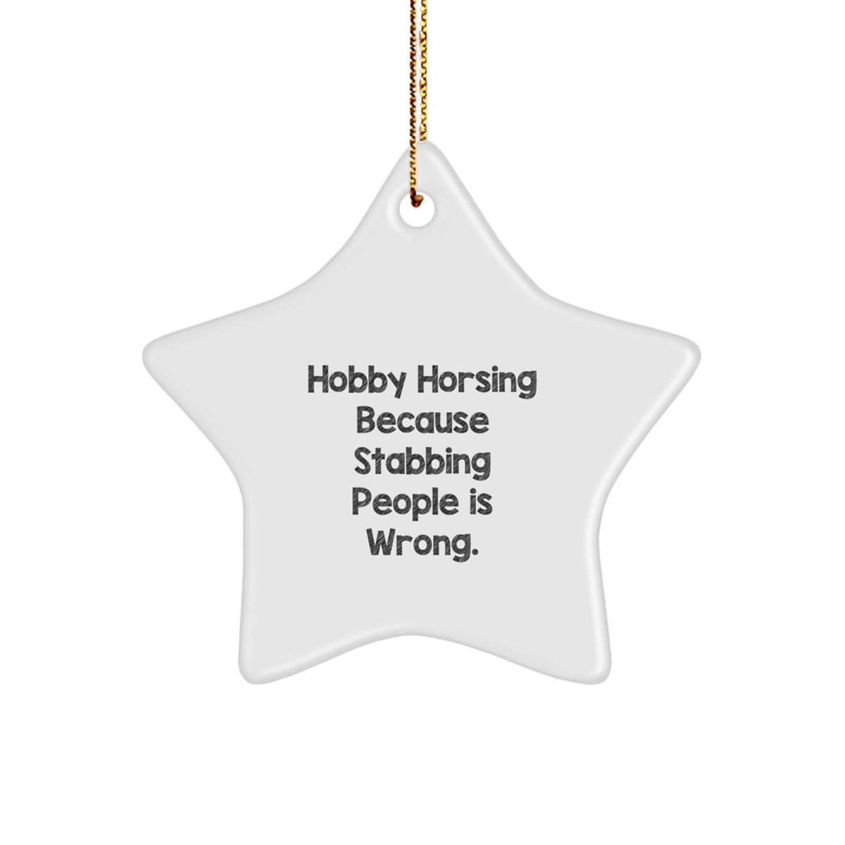 Hobby Horsing Star Ornament Idea for Coworkers Christmas Unique Gift - Image 1