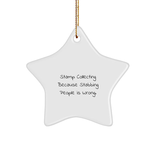 Christmas Ornament Gift for Coworkers Stamp Collecting Idea - Image 1