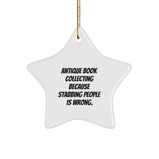 Family Treasure Antique Book Collecting Star Ornament Gift Christmas - Image 1