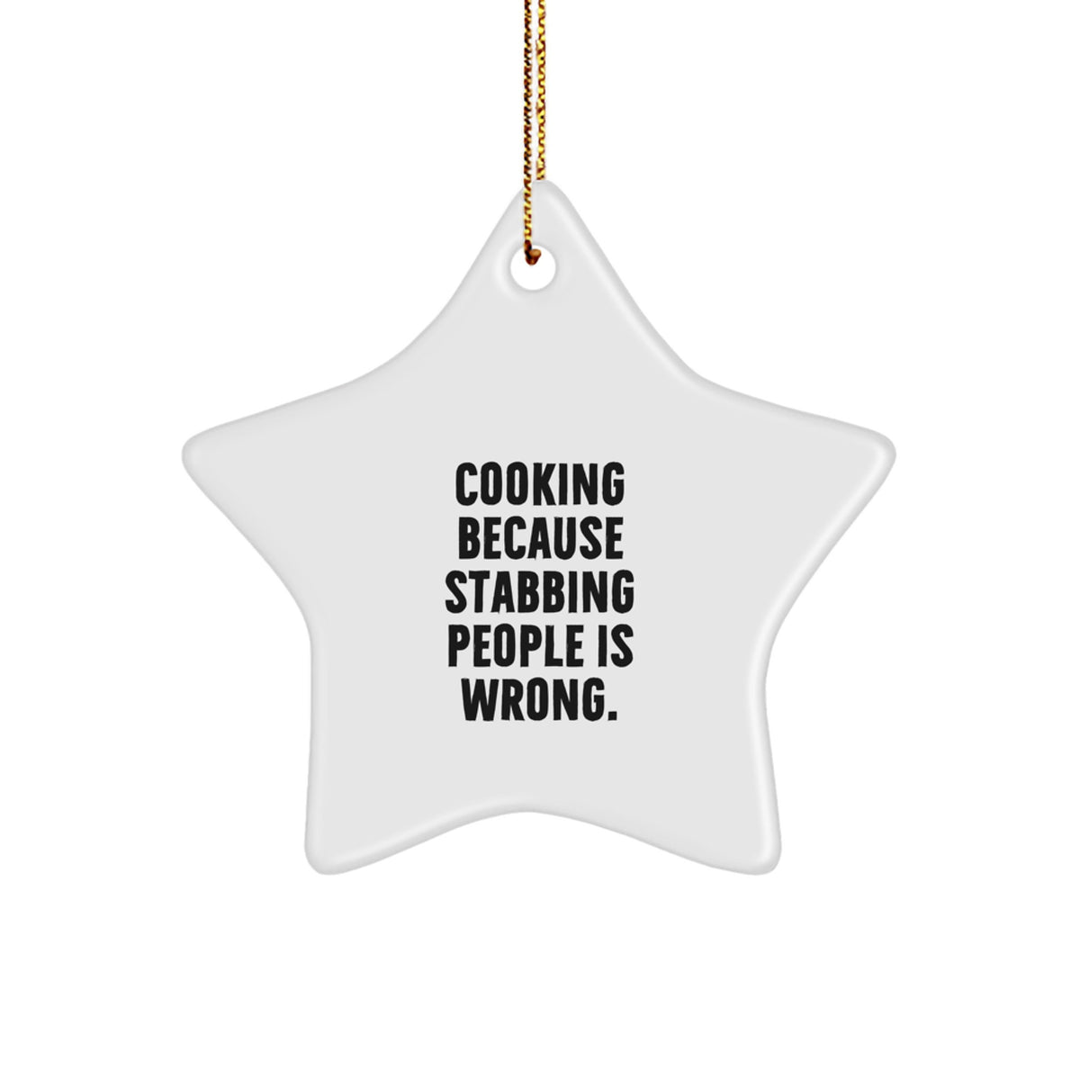 Christmas Unique Gift Cooking Star Ornament for Her Bright Holiday Present - Image 1