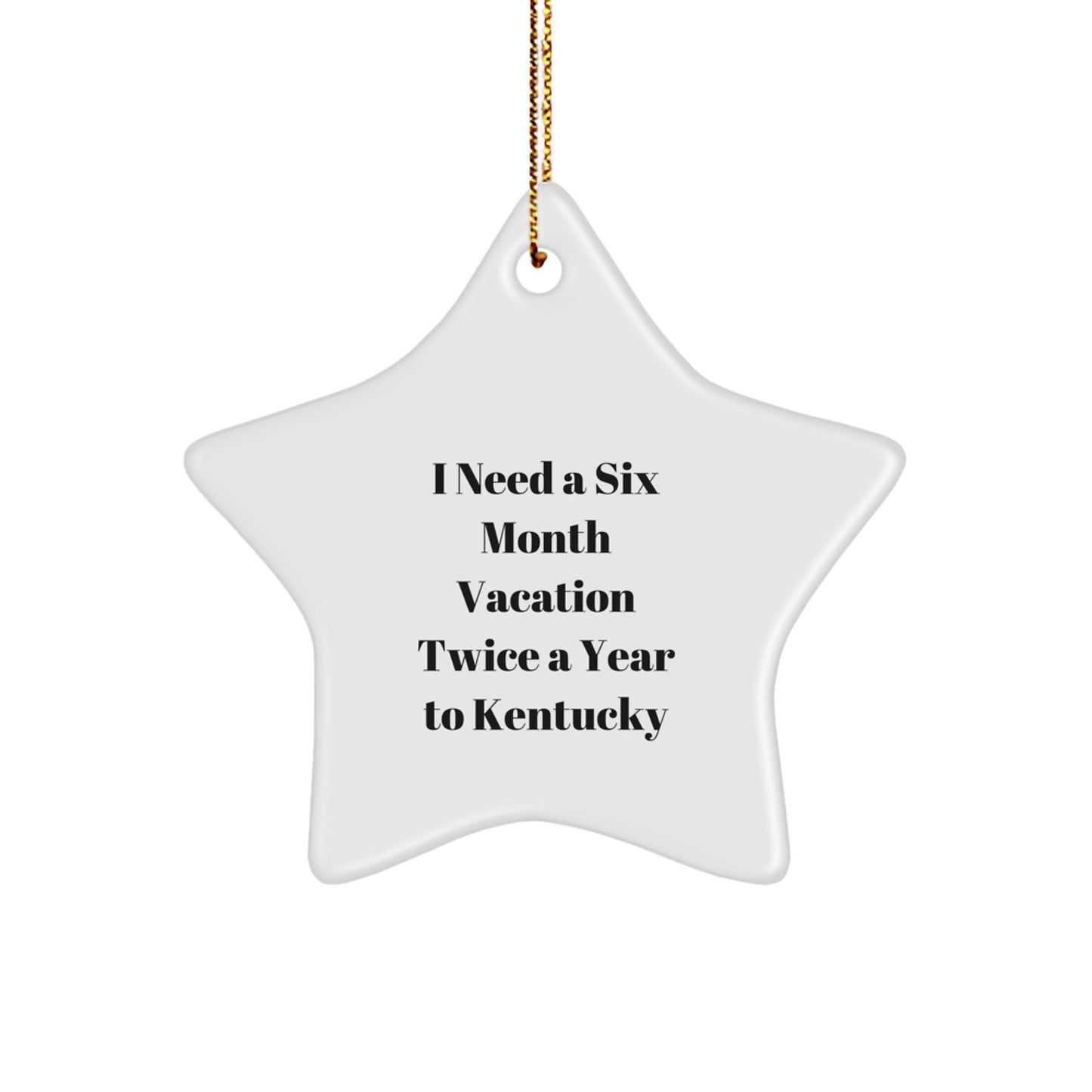 Kentucky Star Ornament Gifts from Friends and Family, White Star Shaped Decorations for Christmas Unique Gifts - Image 1