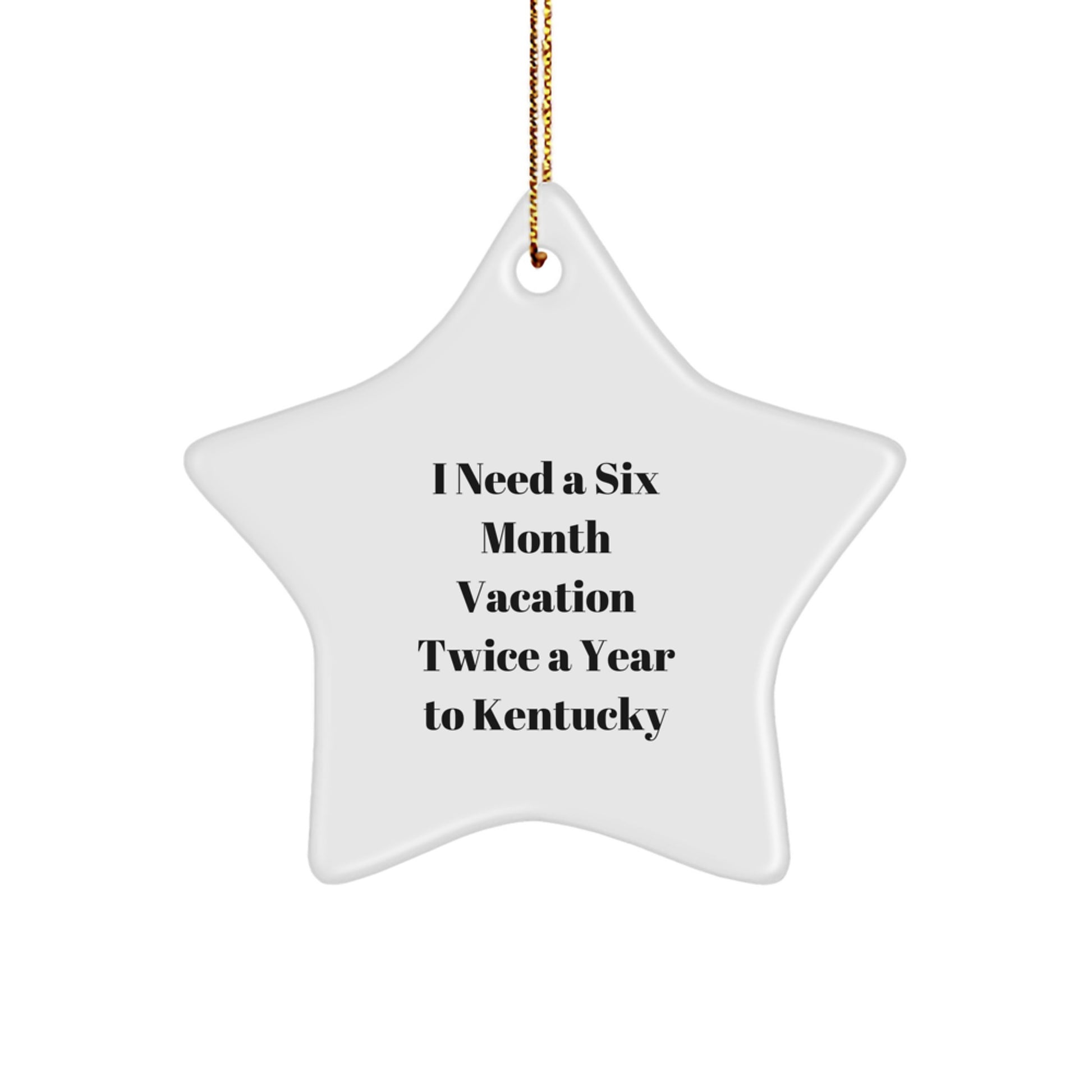 Kentucky Star Ornament Gifts from Friends and Family, White Star Shaped Decorations for Christmas Unique Gifts - Image 1