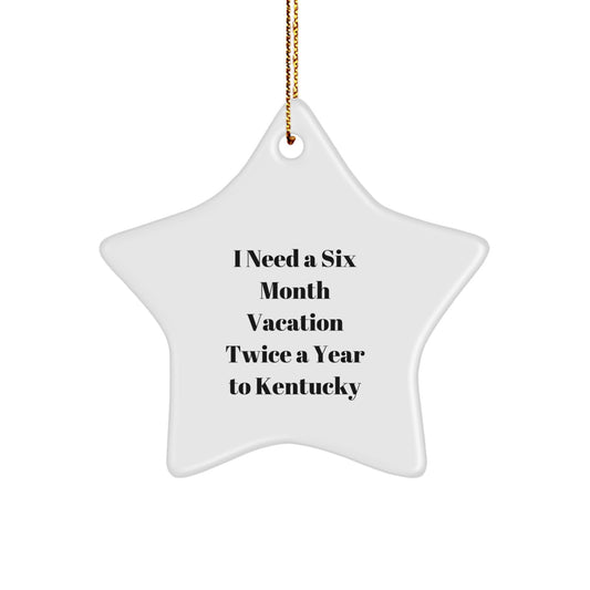 Kentucky Star Ornament Gifts from Friends and Family, White Star Shaped Decorations for Christmas Unique Gifts - Image 1