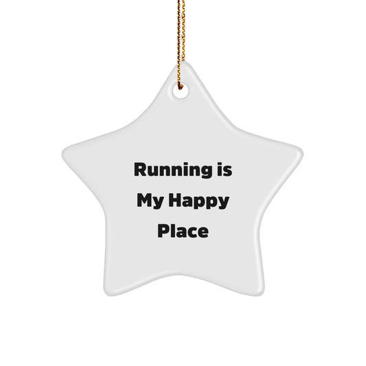 Funny Running Quotes Star Ornament, Gifts from Friends, Family, Coworkers for Running Enthusiasts, Unique Christmas Decorations, Star Shaped Decoration for Running Men and Women - Image 1