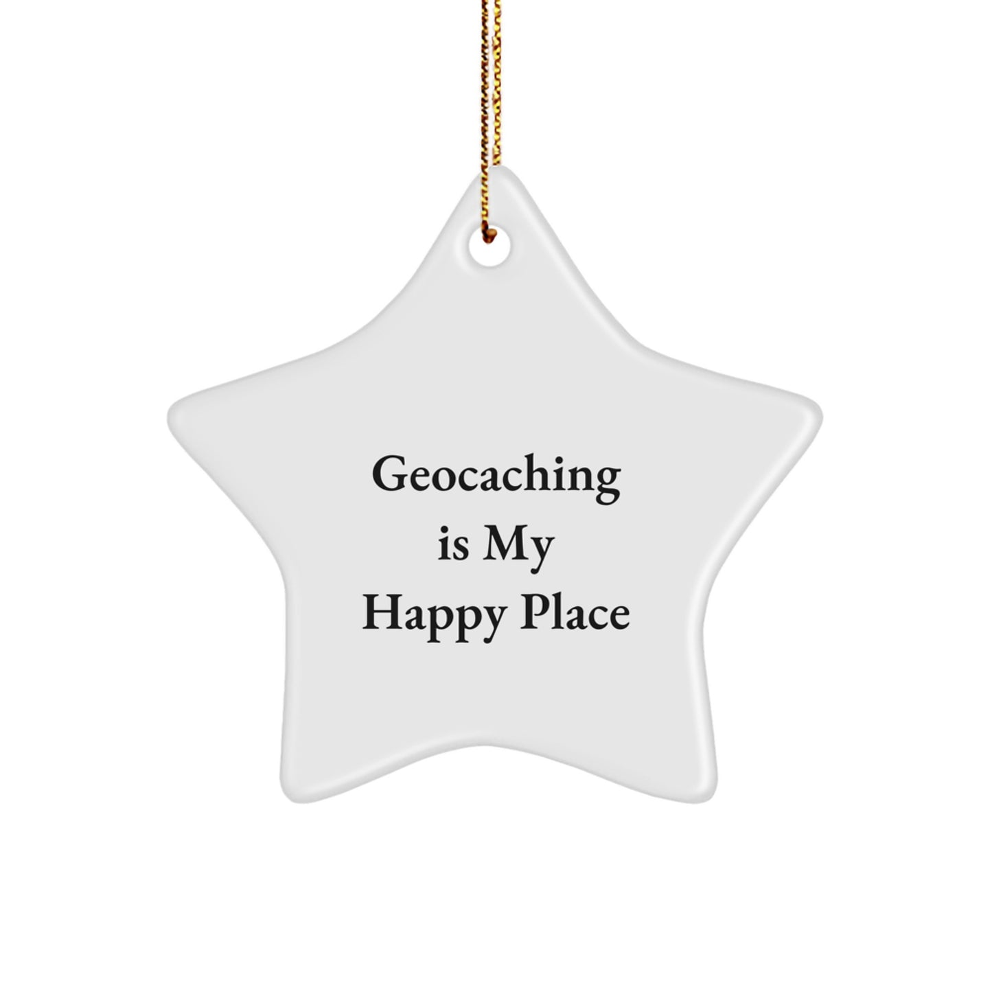 Geocaching Gifts for Geocaching Enthusiasts, Funny Geocaching Star Ornament Gifts from Family and Friends at Christmas Time - Image 1