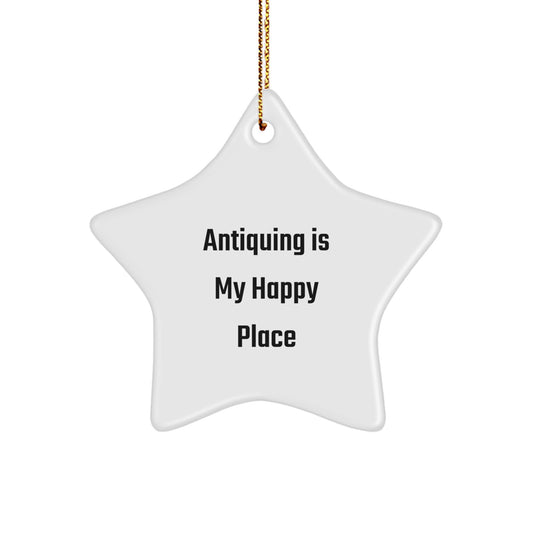 Funny Antiquing Gifts from Family for Christmas Star Ornament - Image 1