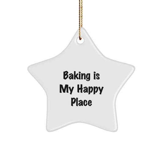 Baking Star Ornament Gifts from Family for Baking Enthusiasts - White Star Shaped Christmas Unique Gifts - Image 1