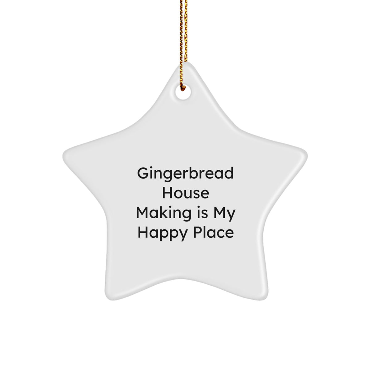 Gingerbread House Making Star Ornament for Coworkers Christmas Unique Gift - Image 1