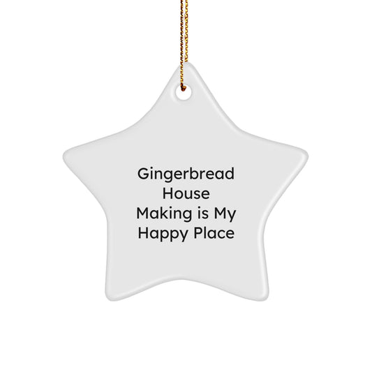 Gingerbread House Making Star Ornament for Coworkers Christmas Unique Gift - Image 1