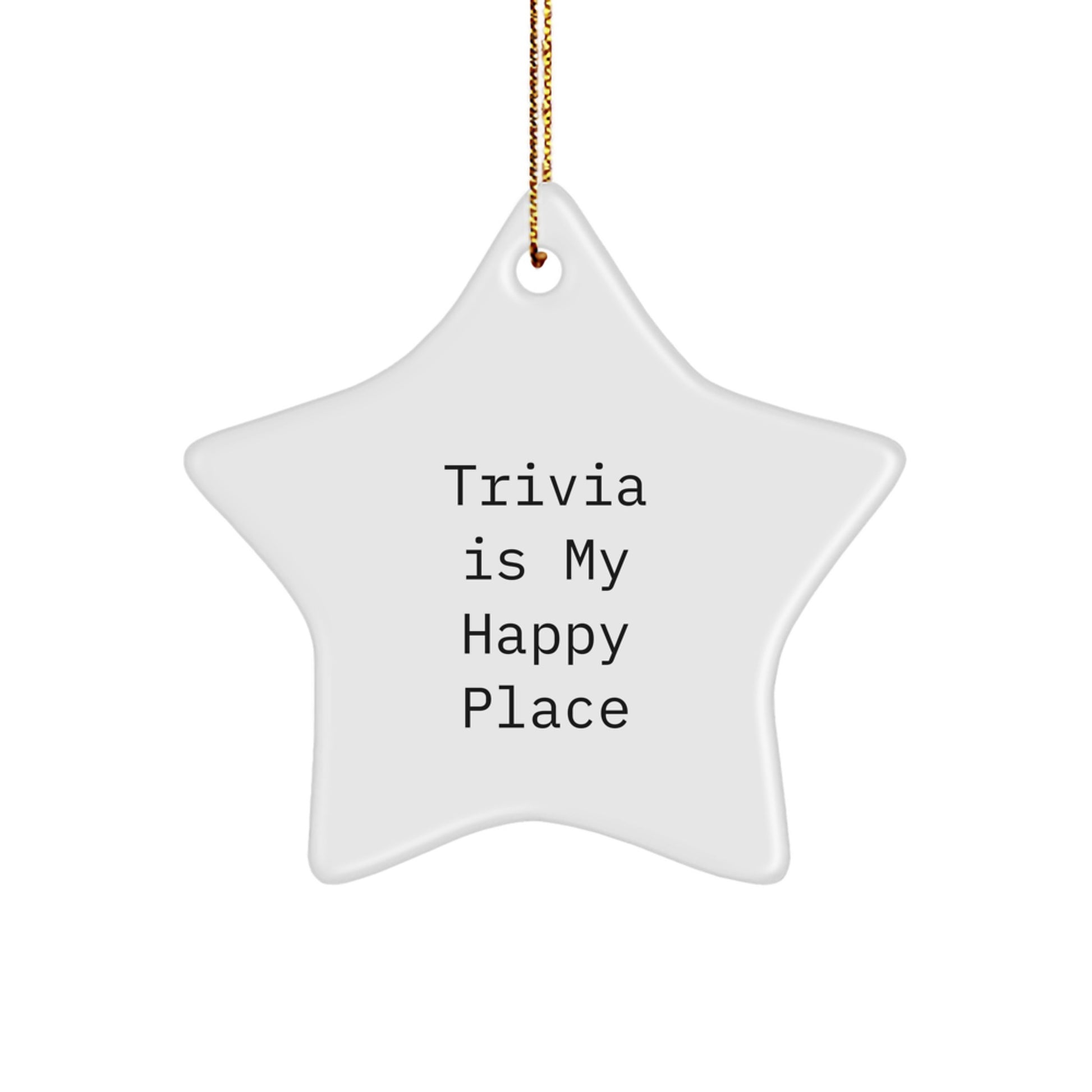 Trivia Star Ornament, Funny Trivia Gifts for Men, Women, Friends, and Family, Christmas Unique Gifts from Men, Women, Friends, or Family, Star Shaped Ornament for Trivia Enthusiasts - Image 1