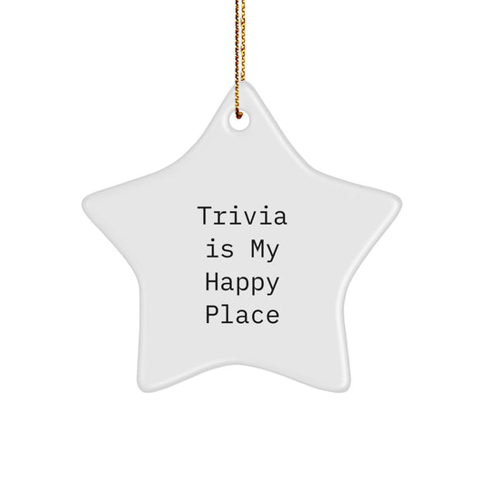 Trivia Star Ornament, Funny Trivia Gifts for Men, Women, Friends, and Family, Christmas Unique Gifts from Men, Women, Friends, or Family, Star Shaped Ornament for Trivia Enthusiasts - Image 1