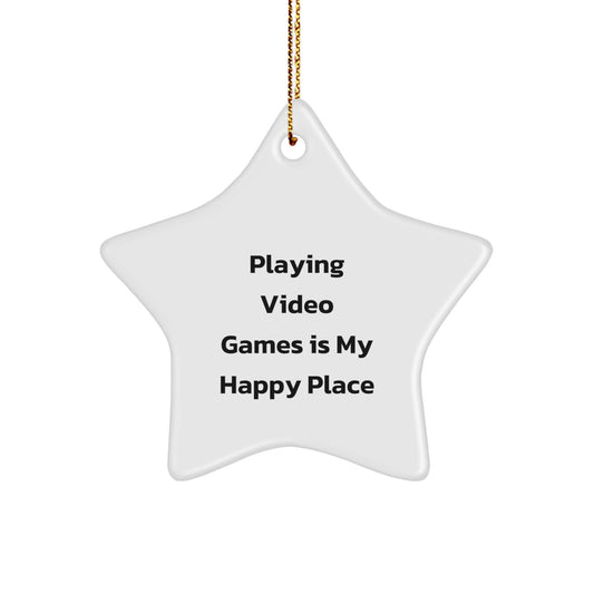 Funny Star Ornament Gifts for Playing Video Games Lovers, Gifts from Friends, Unique Christmas Unique Gifts for Men, Women, Family, Coworkers, Star Shaped Decoration - Image 1