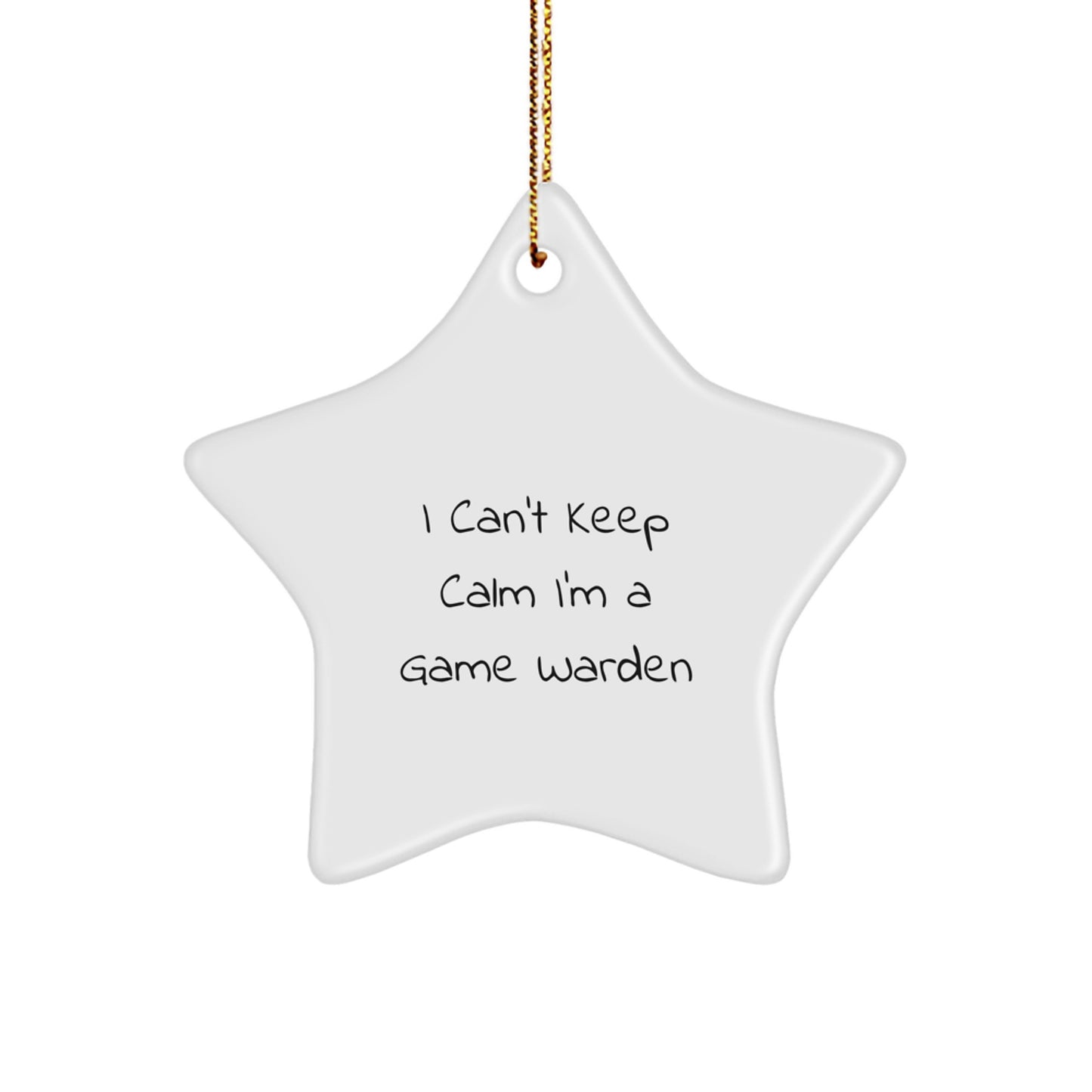 Funny Game Warden Christmas Unique Gifts for Men from Friends - I'm A Game Warden Star Ornament, Unique Star Decoration - Image 1