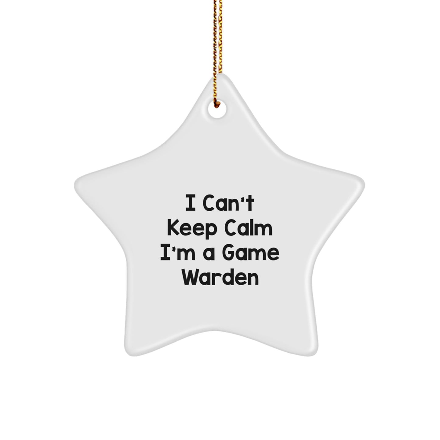 Funny Game Warden Gifts from Friends - I'm A Game Warden Star Ornament, Christmas Unique Gifts for Men, Women, Game Wardens, Law Enforcement Officers - Image 1