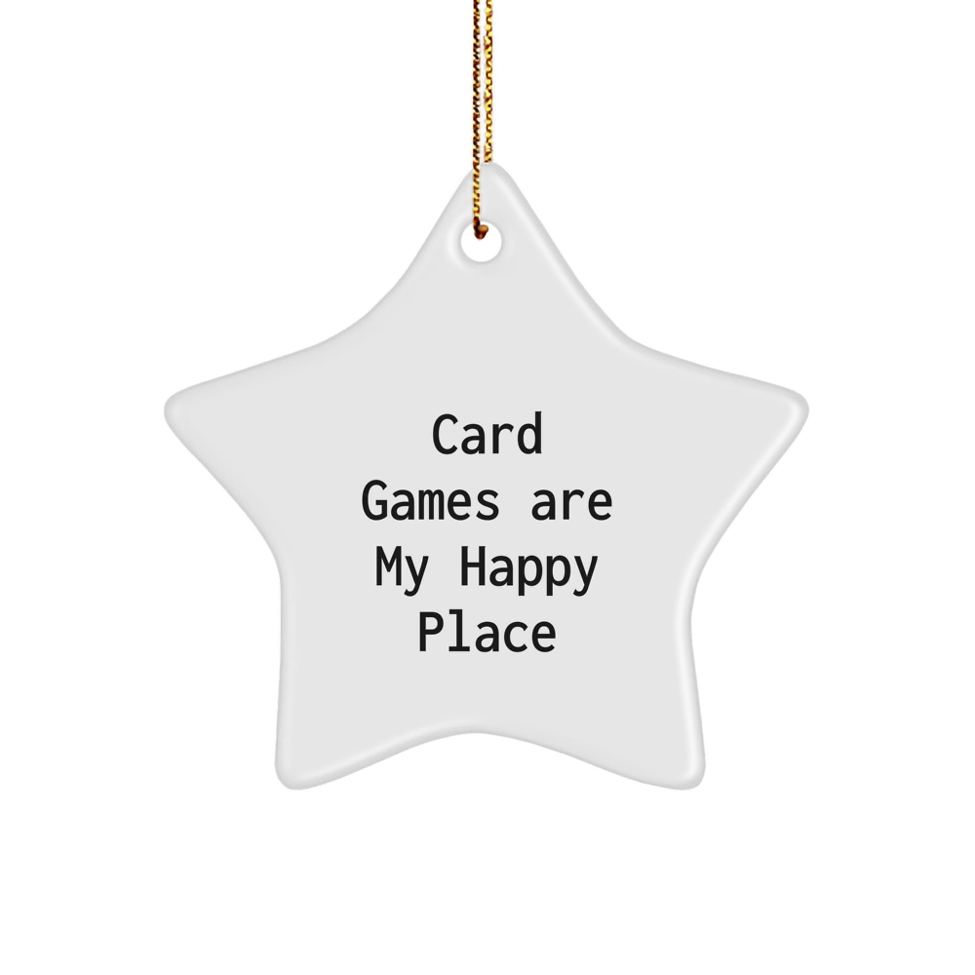 Funny Card Games Gifts for Friends Christmas Star Ornament from Men, Gifts for Card Games Lovers - Image 1