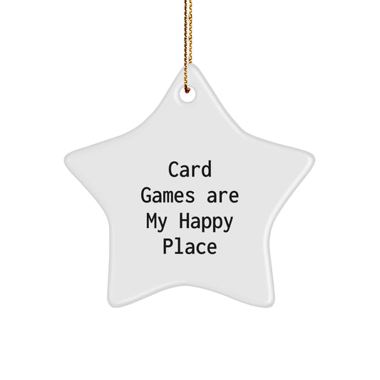 Funny Card Games Gifts for Friends Christmas Star Ornament from Men, Gifts for Card Games Lovers - Image 1