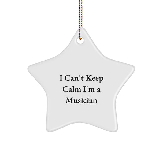 Funny Musician Star Ornament Gifts from Friends for Musician Men - Image 1