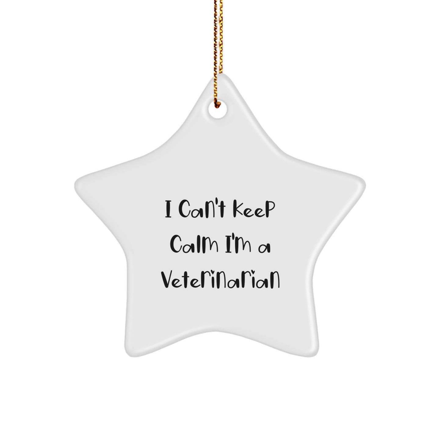 Funny I'm A Veterinarian Star Ornament, Christmas Unique Gifts from Men to Friends, Funny Veterinarian Decorations for Home - Image 1