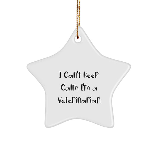 Funny I'm A Veterinarian Star Ornament, Christmas Unique Gifts from Men to Friends, Funny Veterinarian Decorations for Home - Image 1