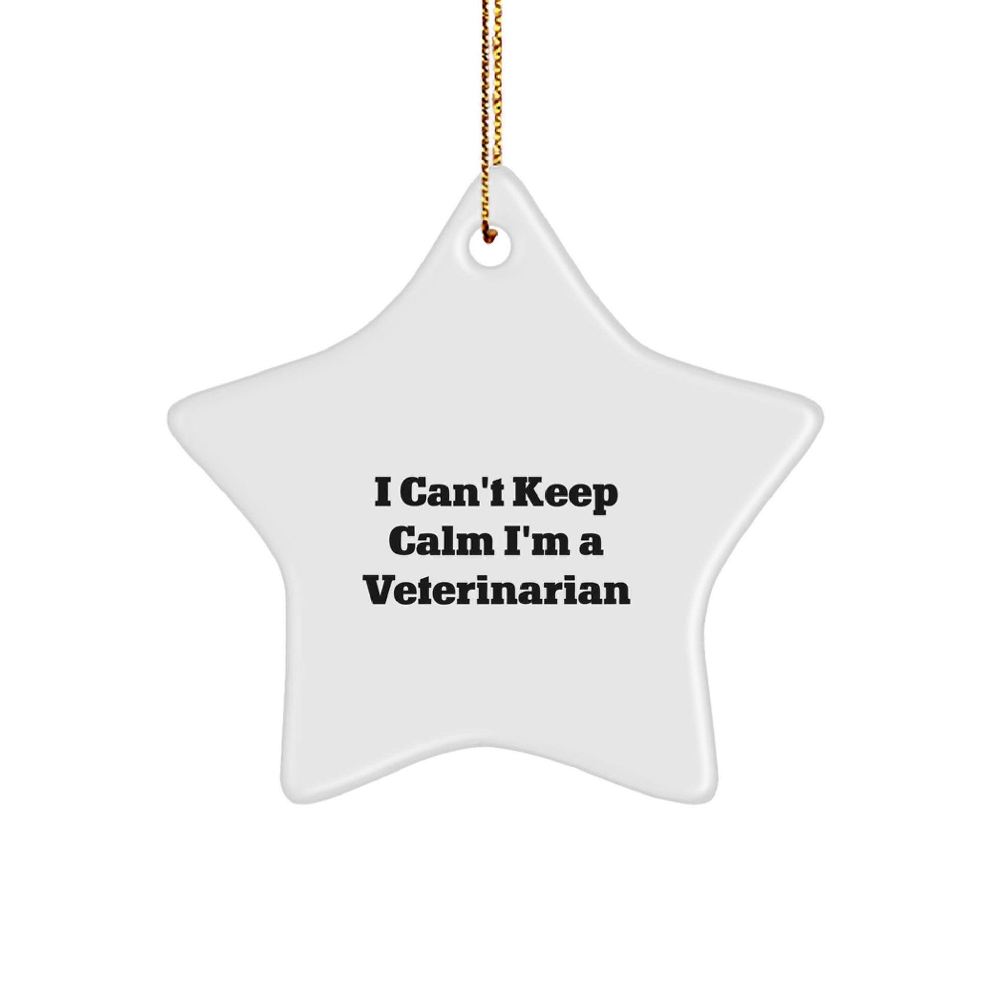 Funny Veterinarian Gifts for Women, Christmas Unique Gifts from Friends, Star Ornament I Can't Keep Calm I'm A Veterinarian - Image 1