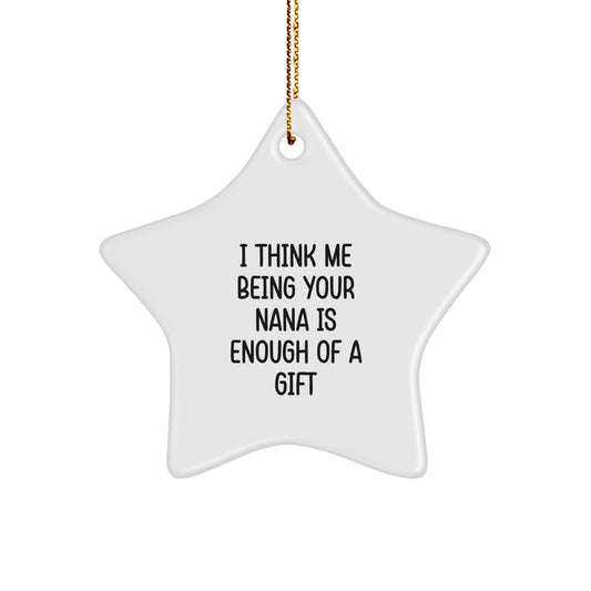Funny Nana Gifts from Family for Nana Star Ornament - Christmas Unique Gifts - Image 1
