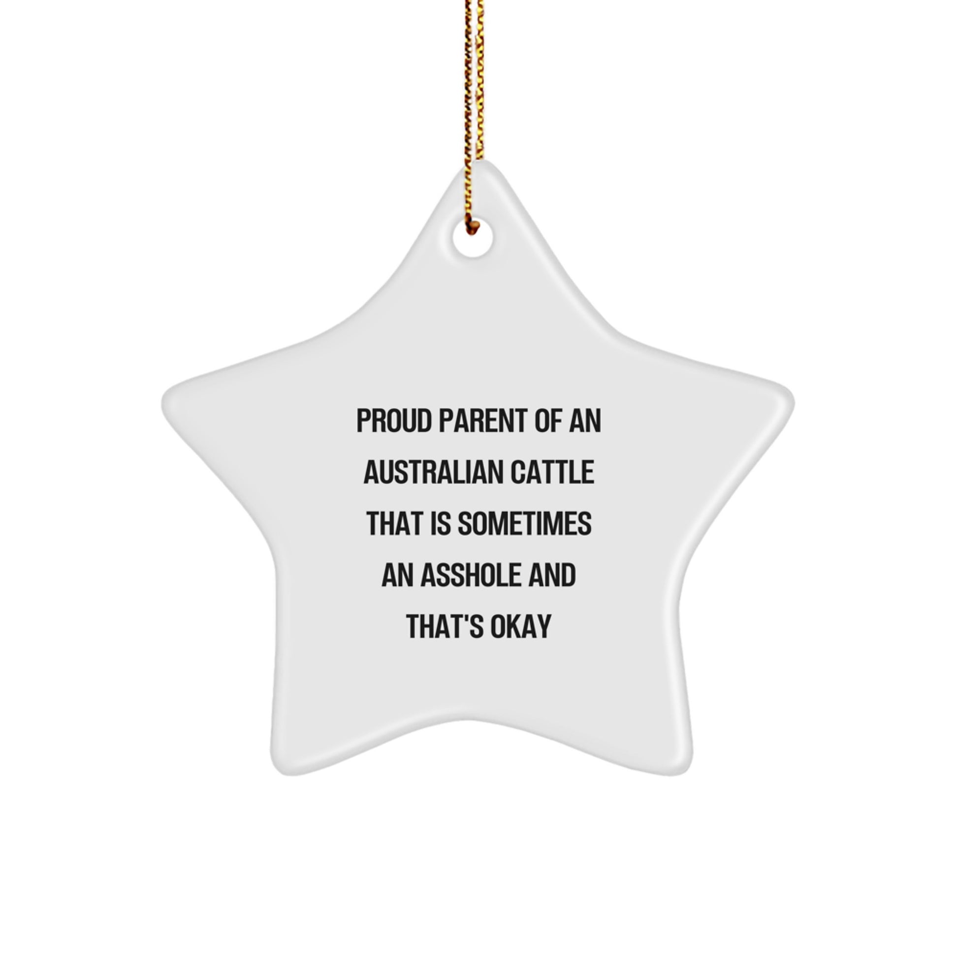 Funny Australian Cattle Dog Star Ornament for Christmas Unique Gifts from Proud Parents - Image 1
